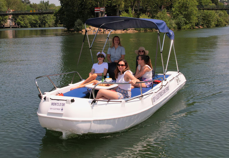 Bateau electrique sans permis à Lyon